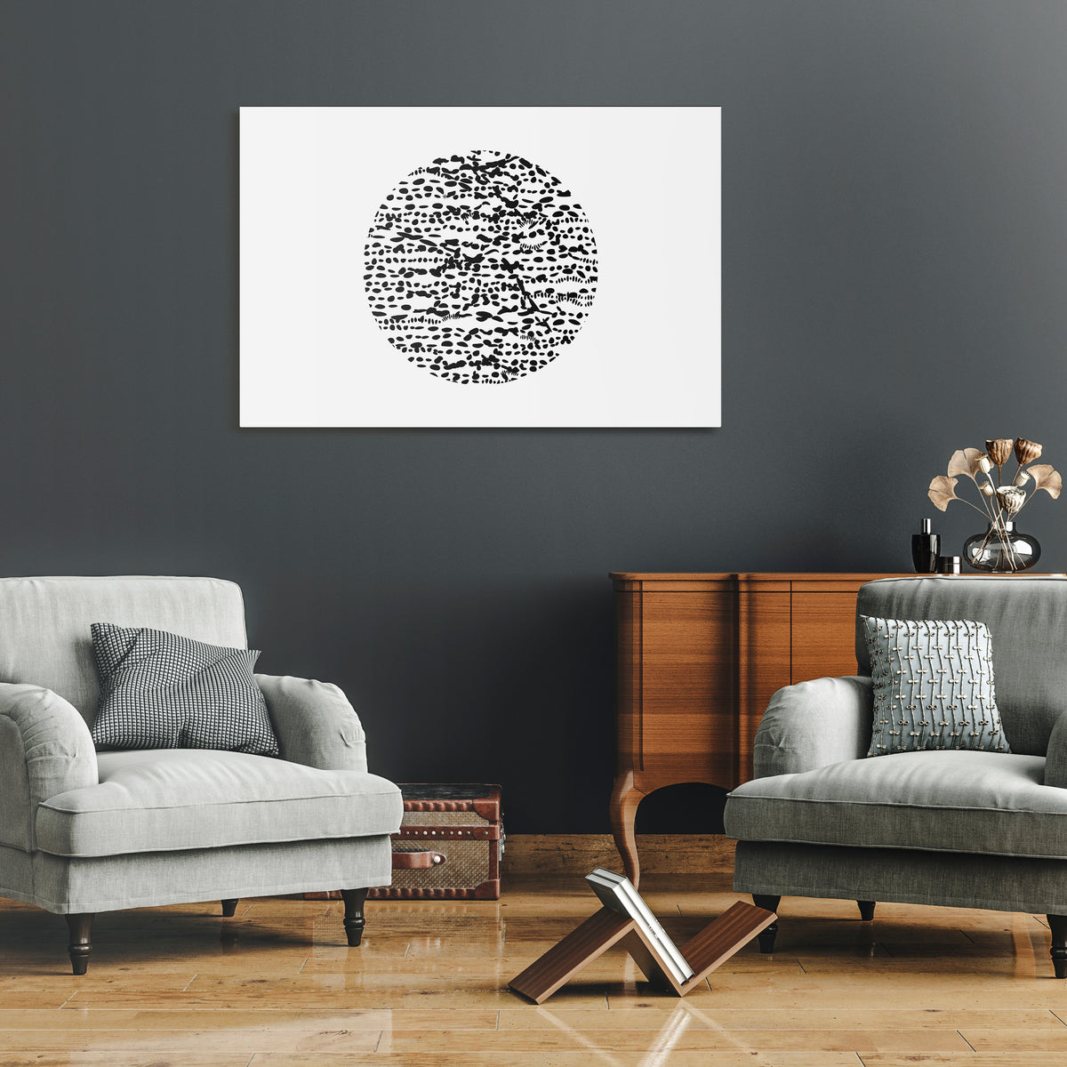 LUNAR LOOM Horizontal Canvas Print