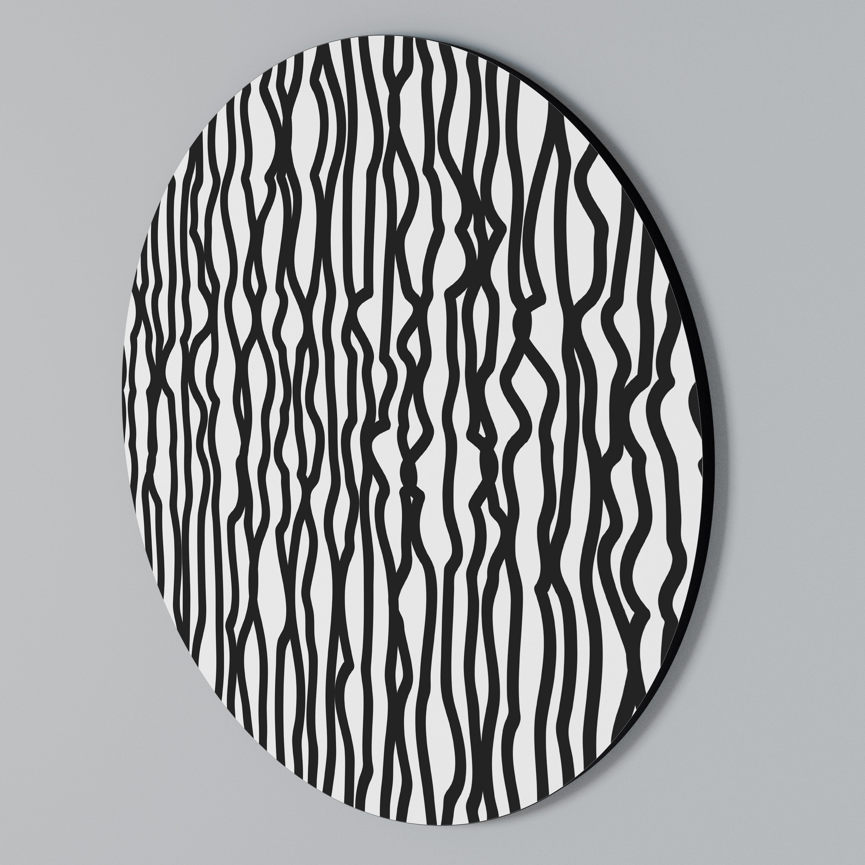 LUNA LINES Arte de Parede Redonda