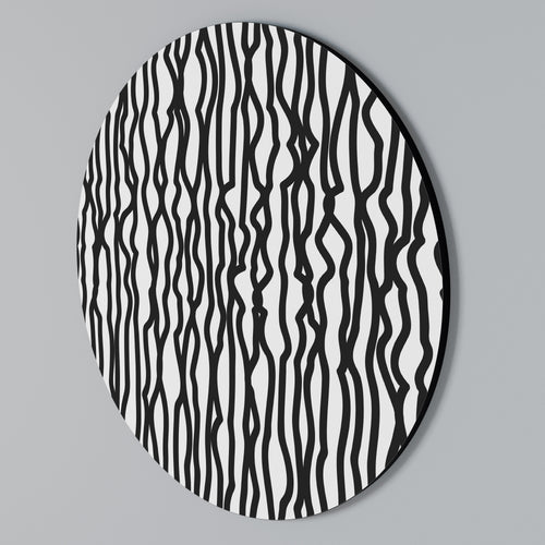 LUNA LINES Arte de Parede Redonda