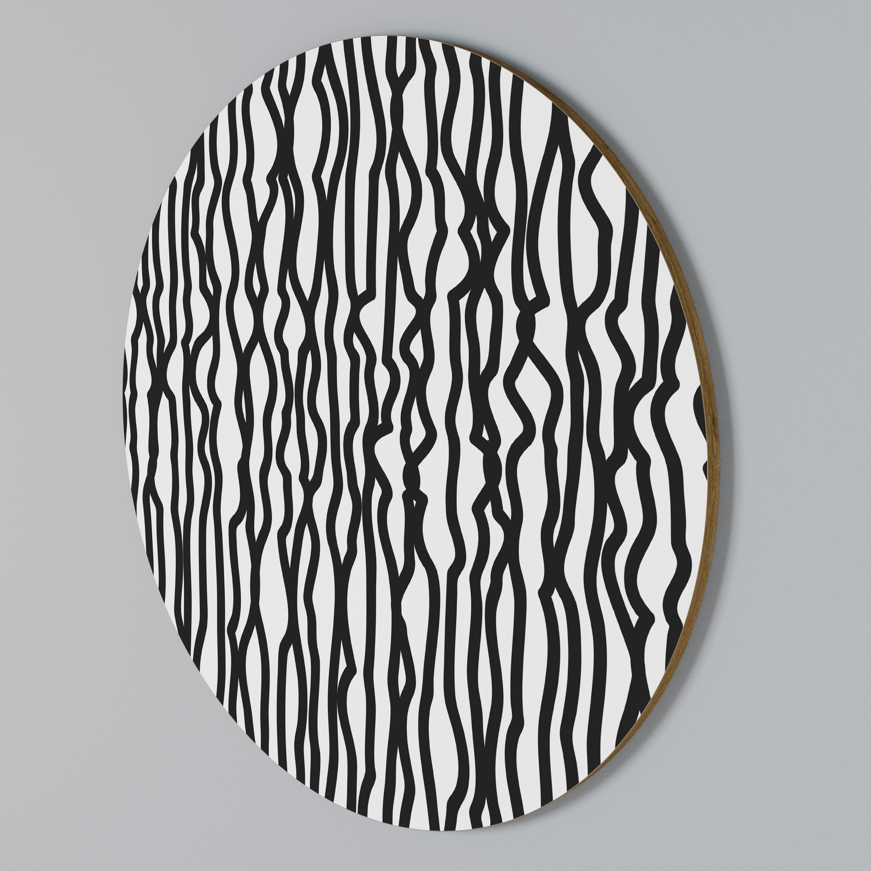LUNA LINES Arte de Parede Redonda