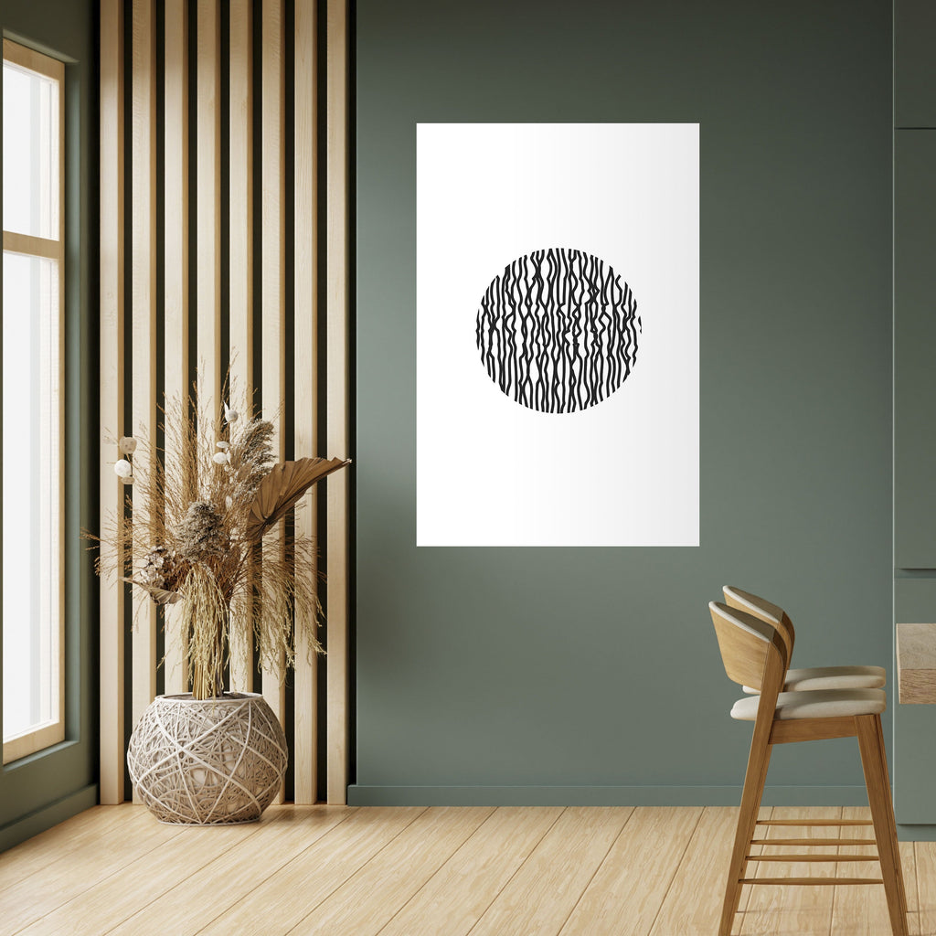 LUNA LINES Peel and Stick Vertical Poster