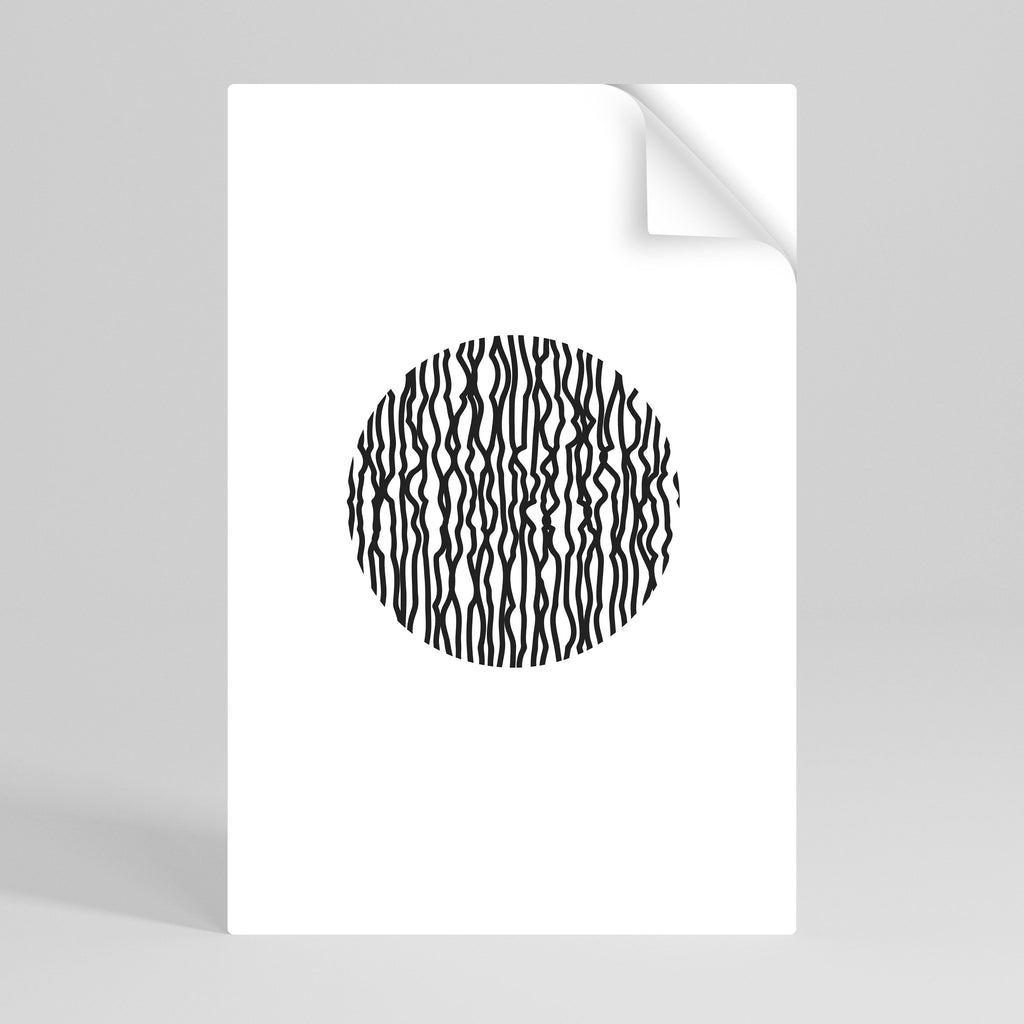 LUNA LINES Peel and Stick Vertical Poster