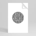 LUNA LINES Peel and Stick Vertical Poster