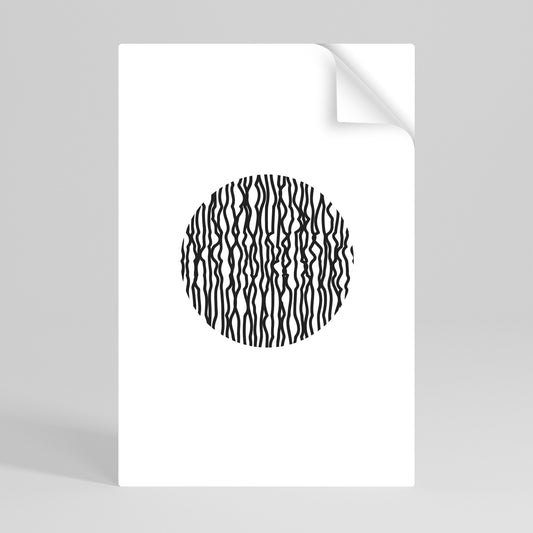 LUNA LINES Póster Autocolante Vertical