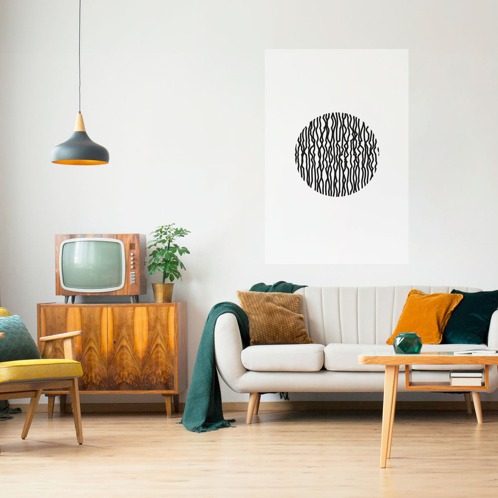 LUNA LINES Peel and Stick Vertical Poster