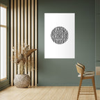 LUNA LINES Peel and Stick Vertical Poster