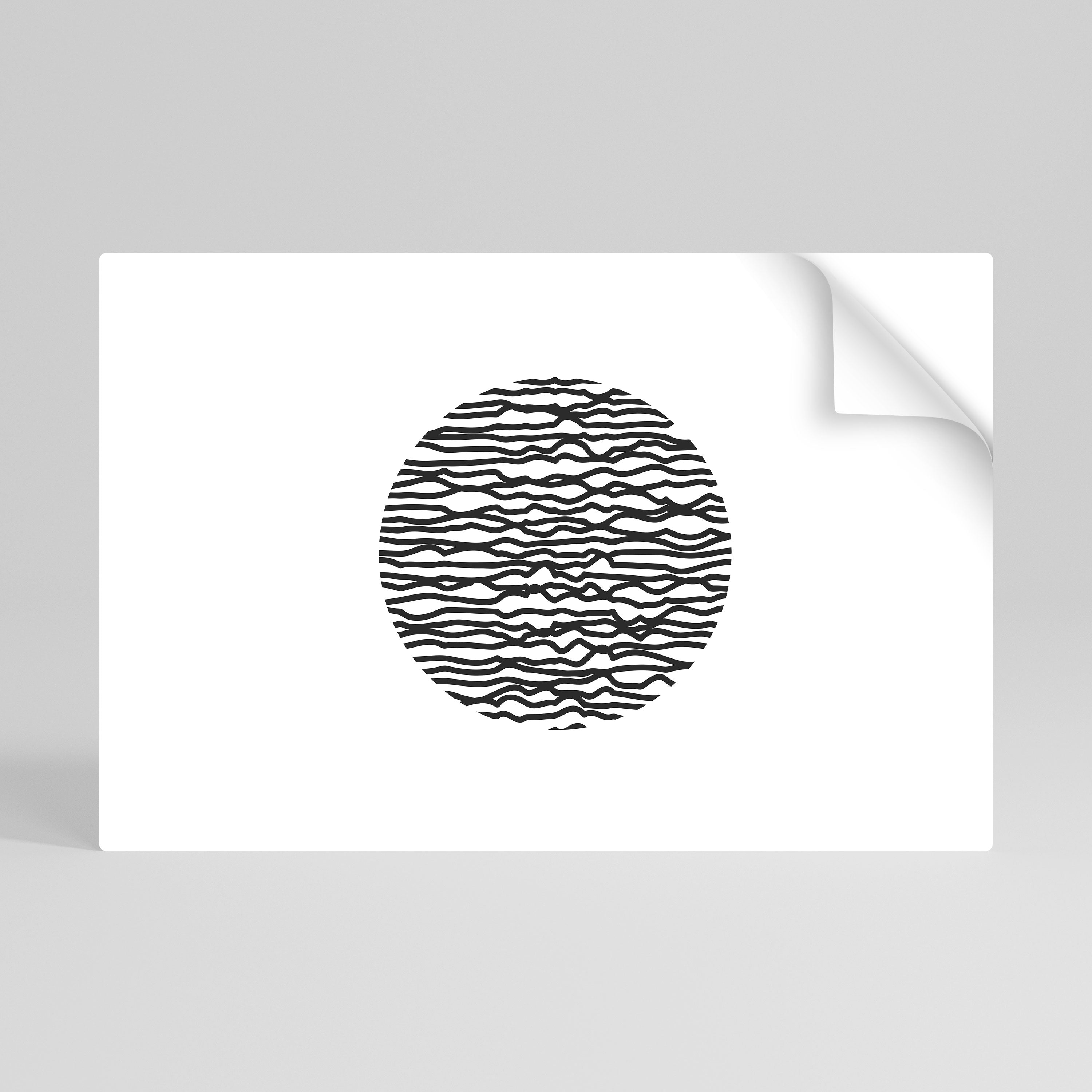 LUNA LINES Poster Horizontal Autocolante