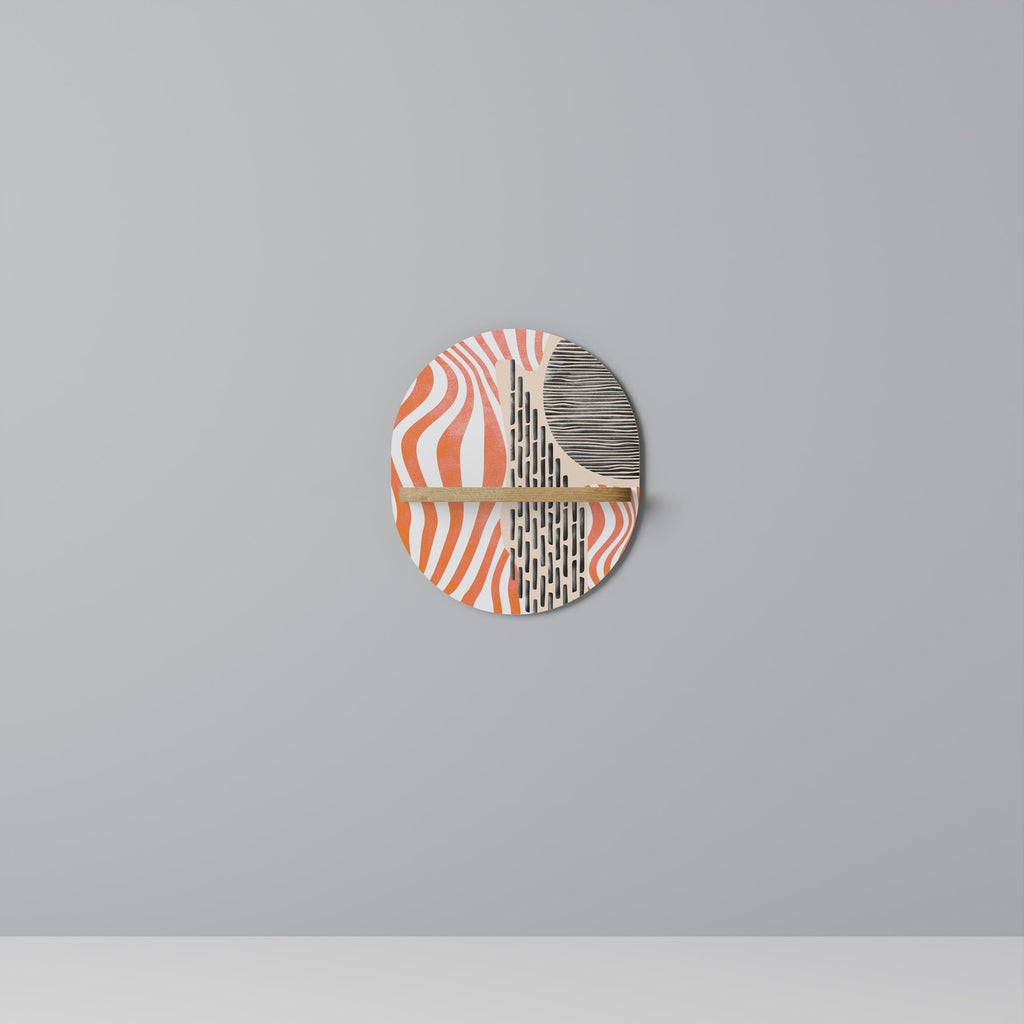 SUBLIME SYNTHESIS Prateleira Oval Decorativa em Efeito Carvalho