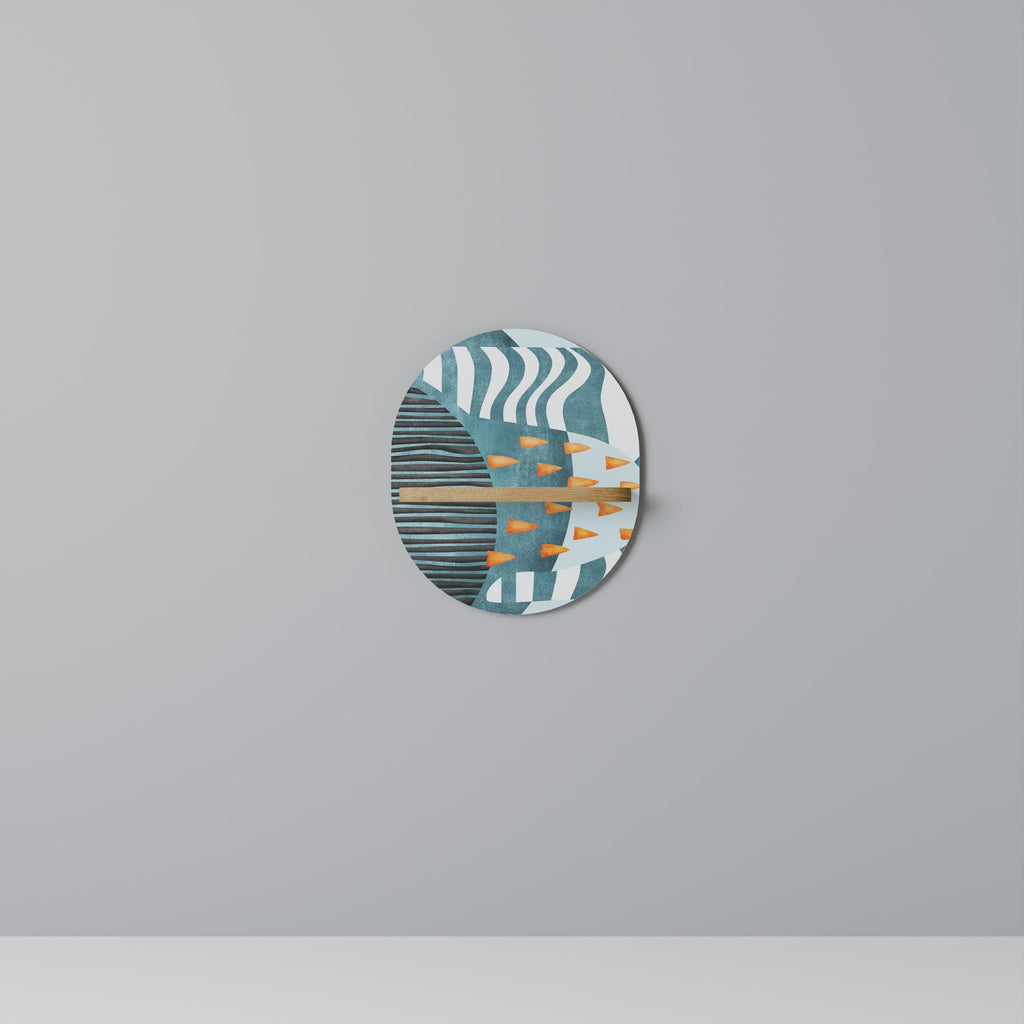 SHROUDED SHAPES Prateleira Oval Decorativa em Efeito Carvalho