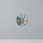 SHROUDED SHAPES Prateleira Oval Decorativa em Efeito Carvalho