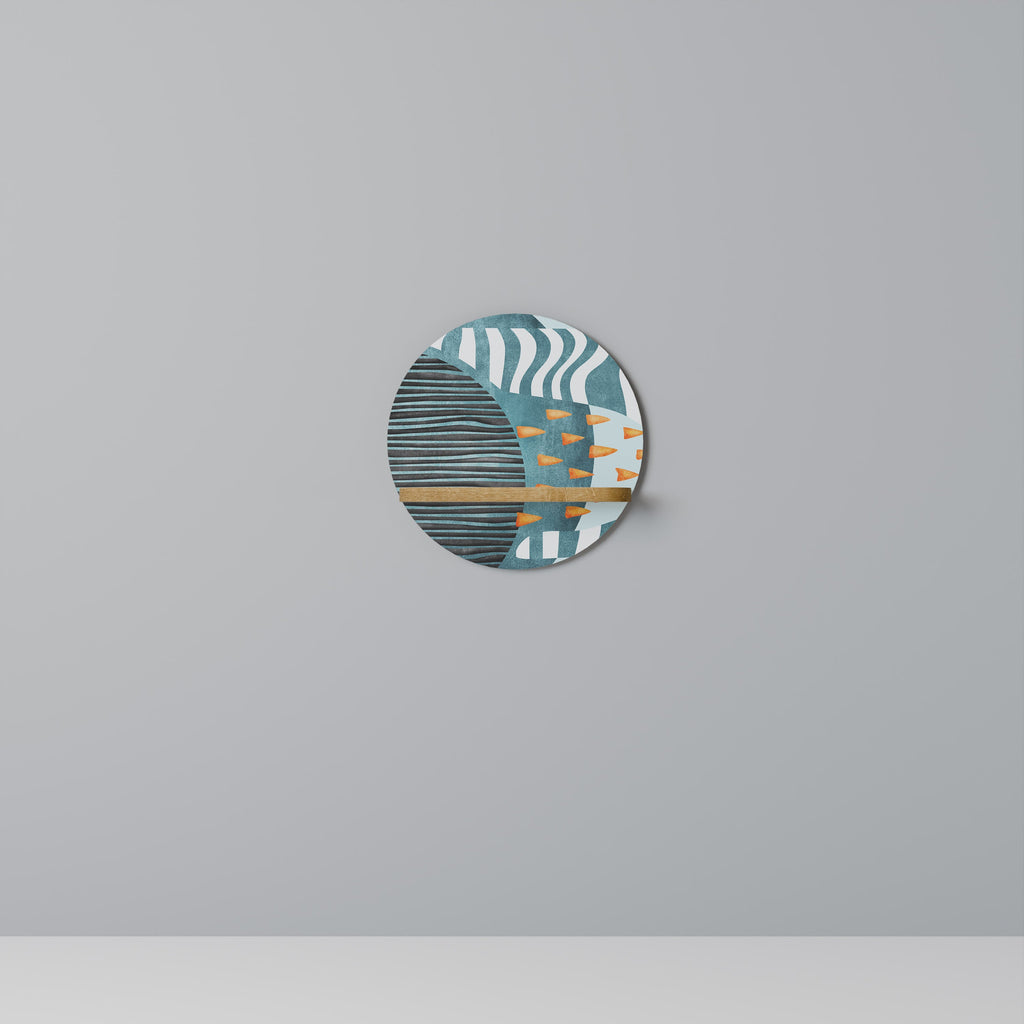 SHROUDED SHAPES Prateleira Redonda Decorativa em Efeito Carvalho