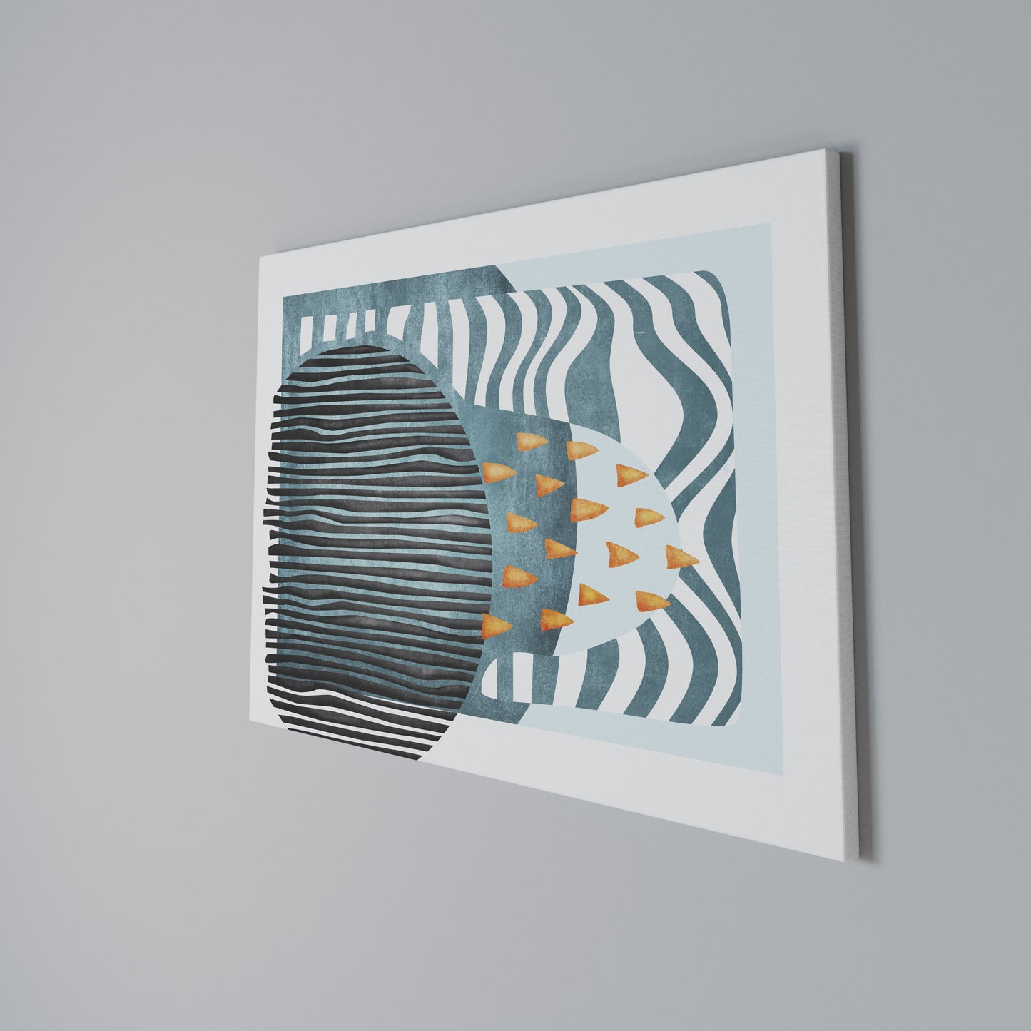 SHROUDED SHAPES Horizontal Canvas Print
