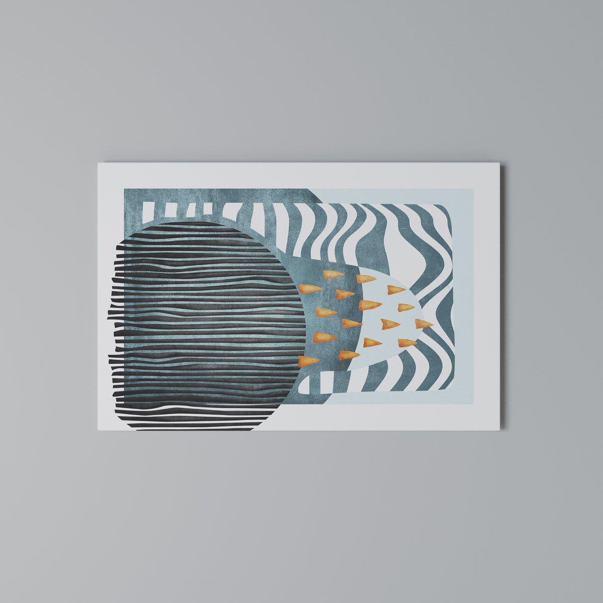 SHROUDED SHAPES Horizontal Canvas Print