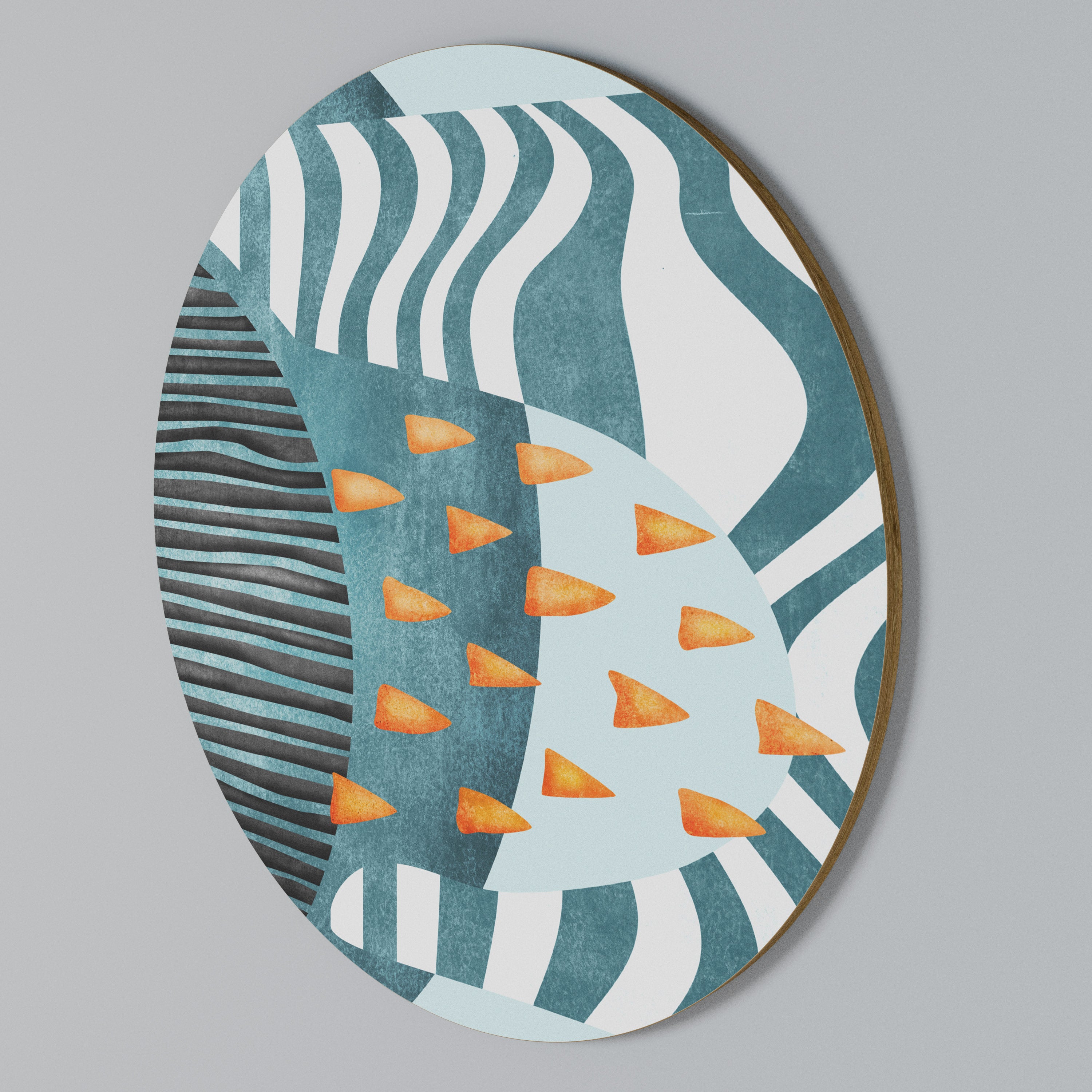 SHROUDED SHAPES Arte de Parede Redonda