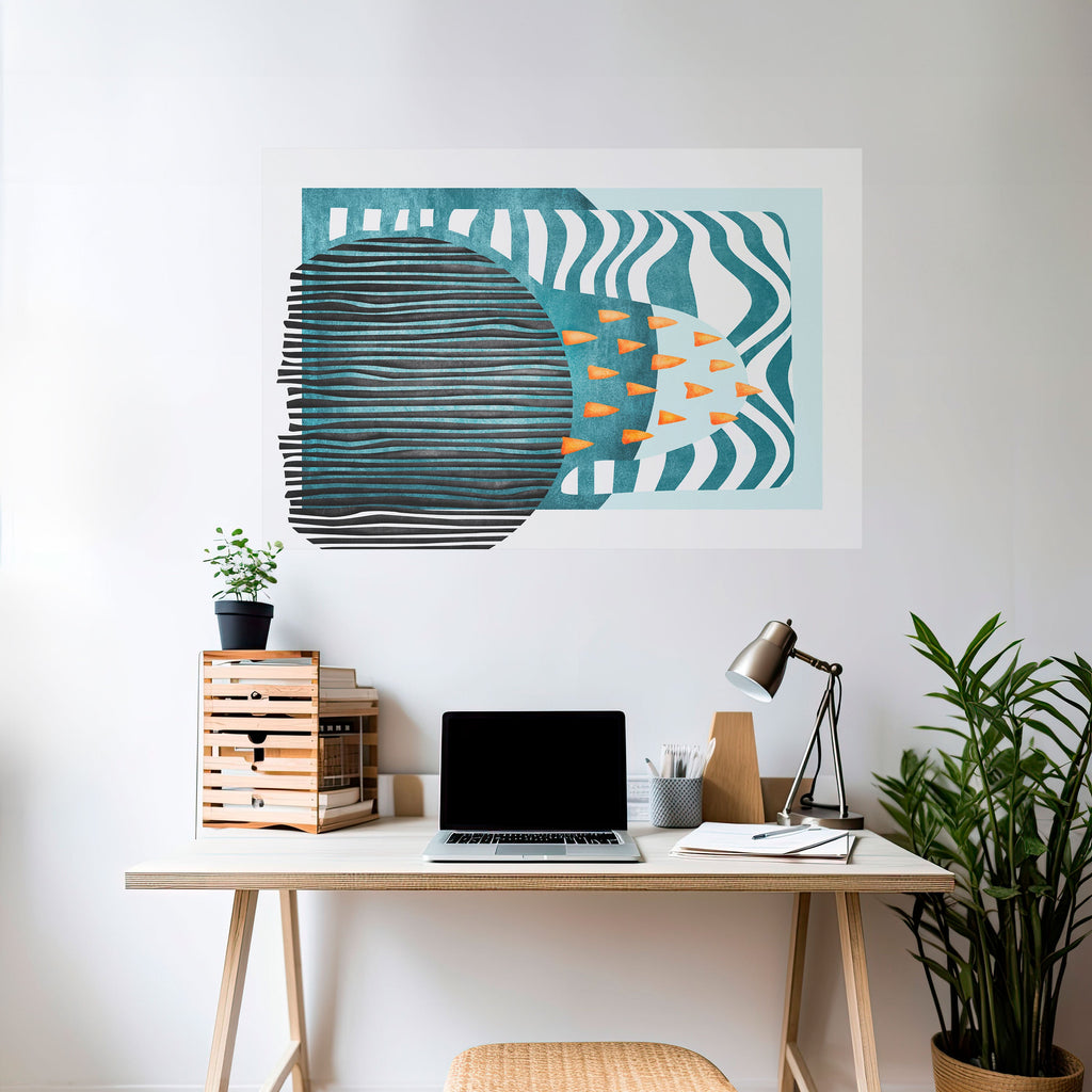 SHROUDED SHAPES Peel and Stick Horizontal Poster