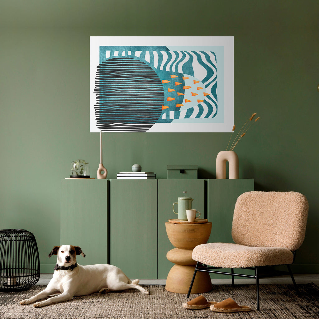 SHROUDED SHAPES Peel and Stick Horizontal Poster