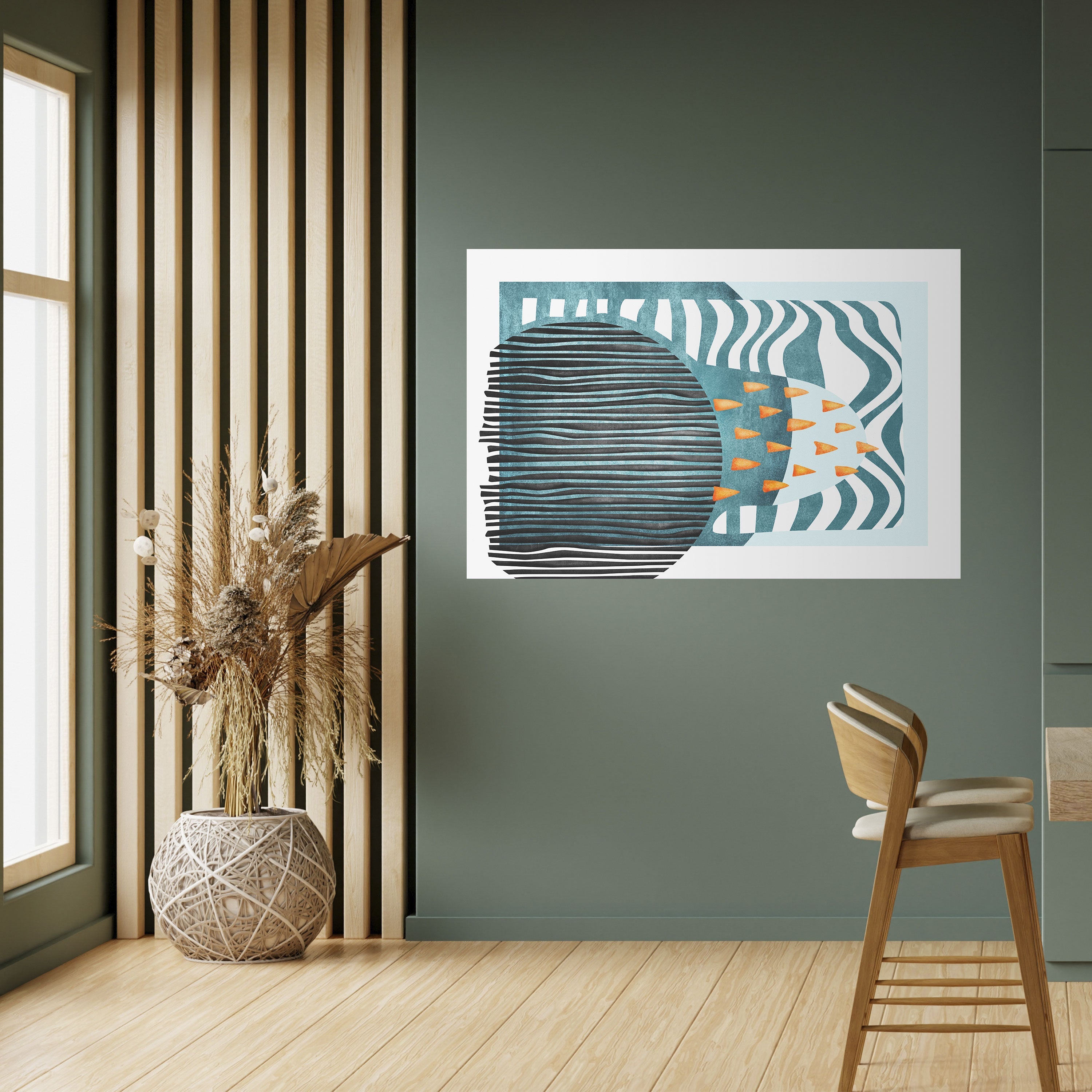 SHROUDED SHAPES Peel and Stick Horizontal Poster