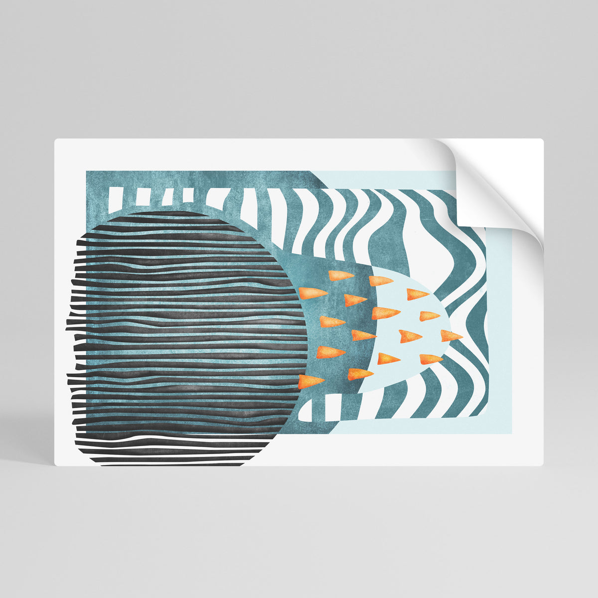 SHROUDED SHAPES Póster Autocolante Horizontal