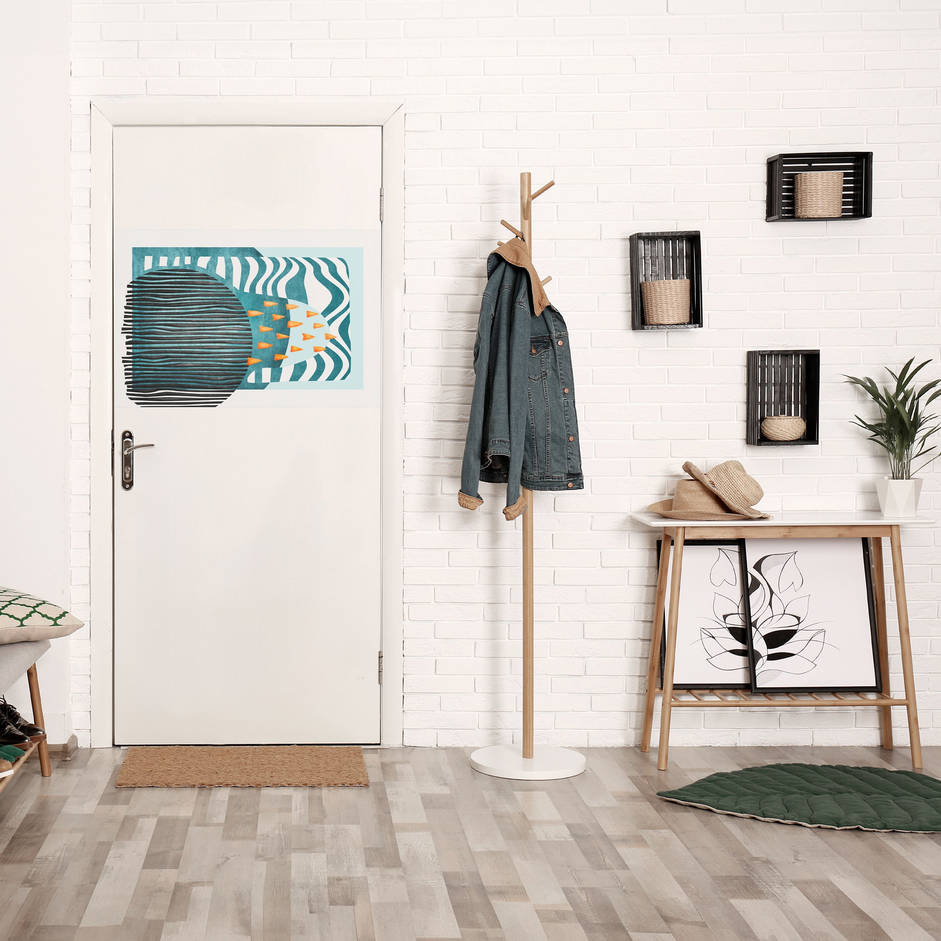 SHROUDED SHAPES Peel and Stick Horizontal Poster