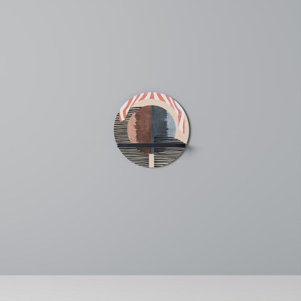 WHISPERS OF FORM Prateleira Redonda Decorativa em Acabamento Preto