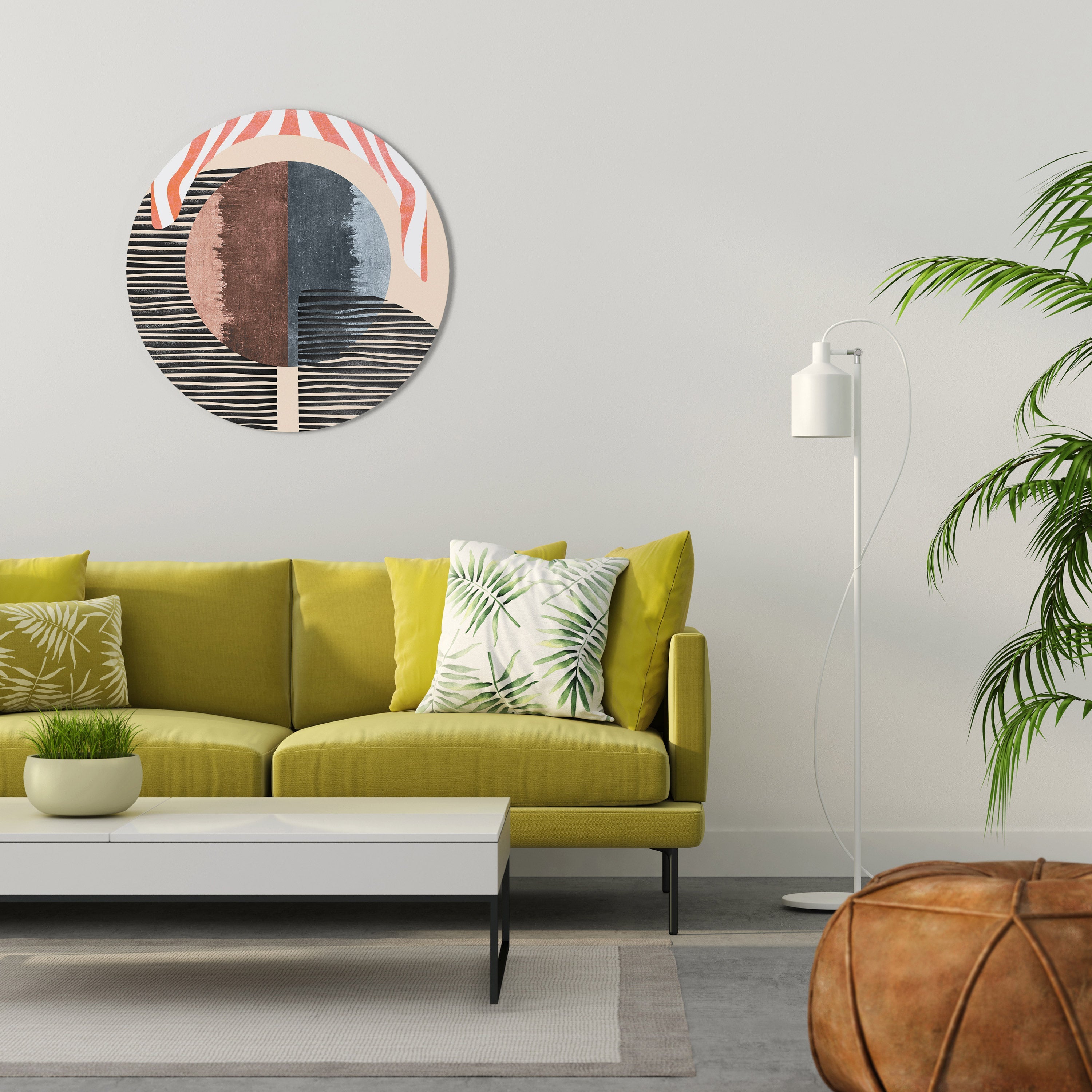 WHISPERS OF FORM Round Wall Art