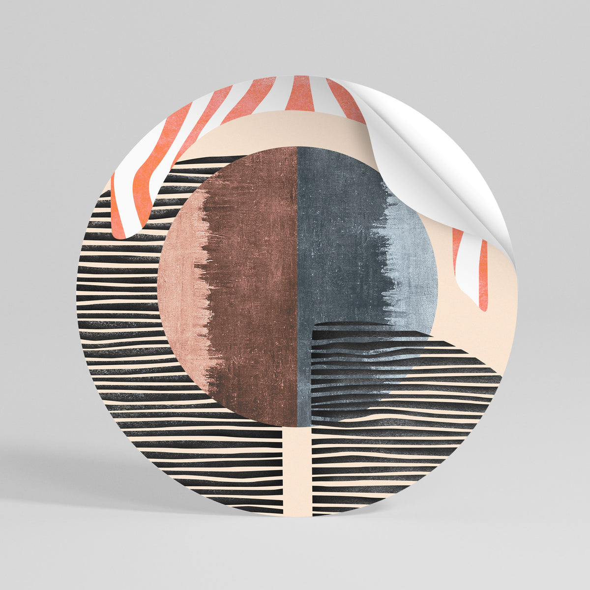 WHISPERS OF FORM Peel and Stick Round Sticker