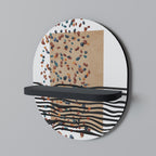 IMAGINARY RAIN Oval Art Shelf In Black Finish