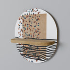 IMAGINARY RAIN Prateleira Oval Decorativa em Efeito Carvalho