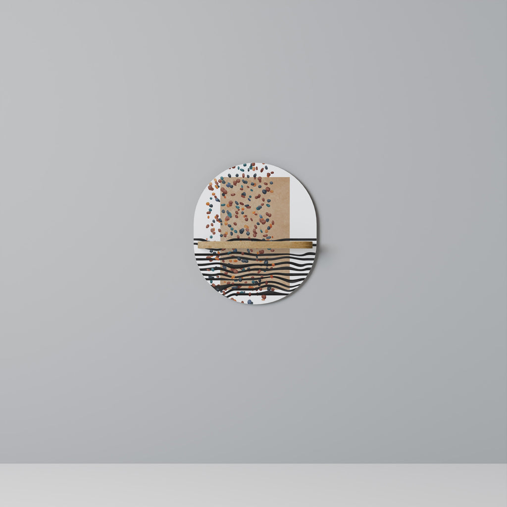 IMAGINARY RAIN Prateleira Oval Decorativa em Efeito Carvalho