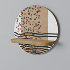 IMAGINARY RAIN Prateleira Redonda Decorativa em Efeito Carvalho