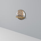 IMAGINARY RAIN Prateleira Redonda Decorativa em Efeito Carvalho