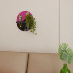 AMERICAN GOTHIC BLING Prateleira Oval Decorativa em Acabamento Preto