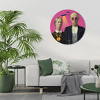 AMERICAN GOTHIC ALIEN Quadro Redondo Decorativo