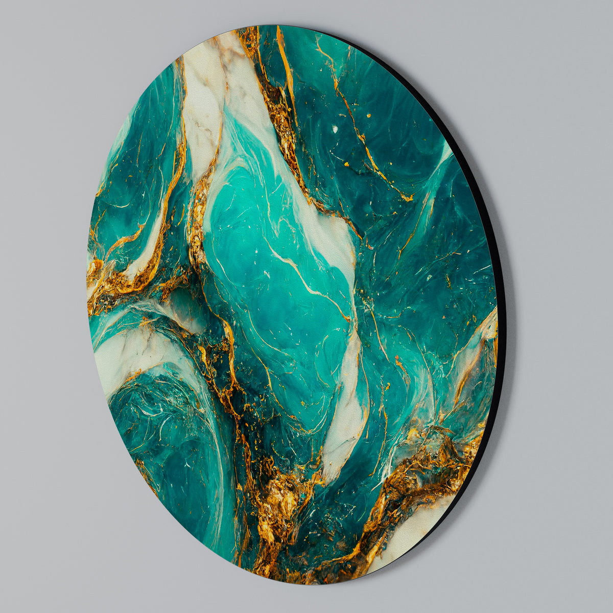 GILDED WHISPERS Arte de Parede Redonda