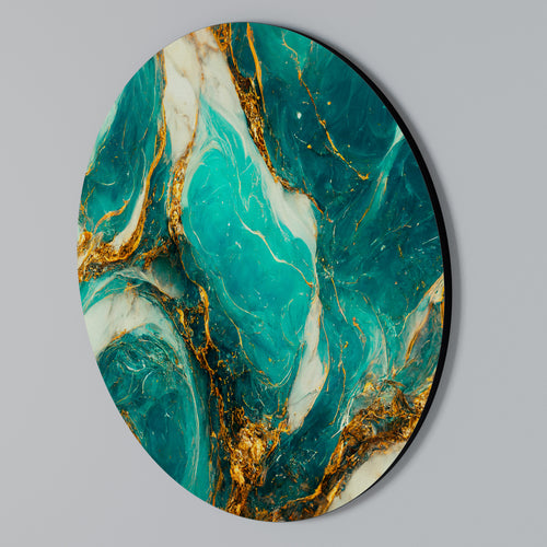 GILDED WHISPERS Arte de Parede Redonda