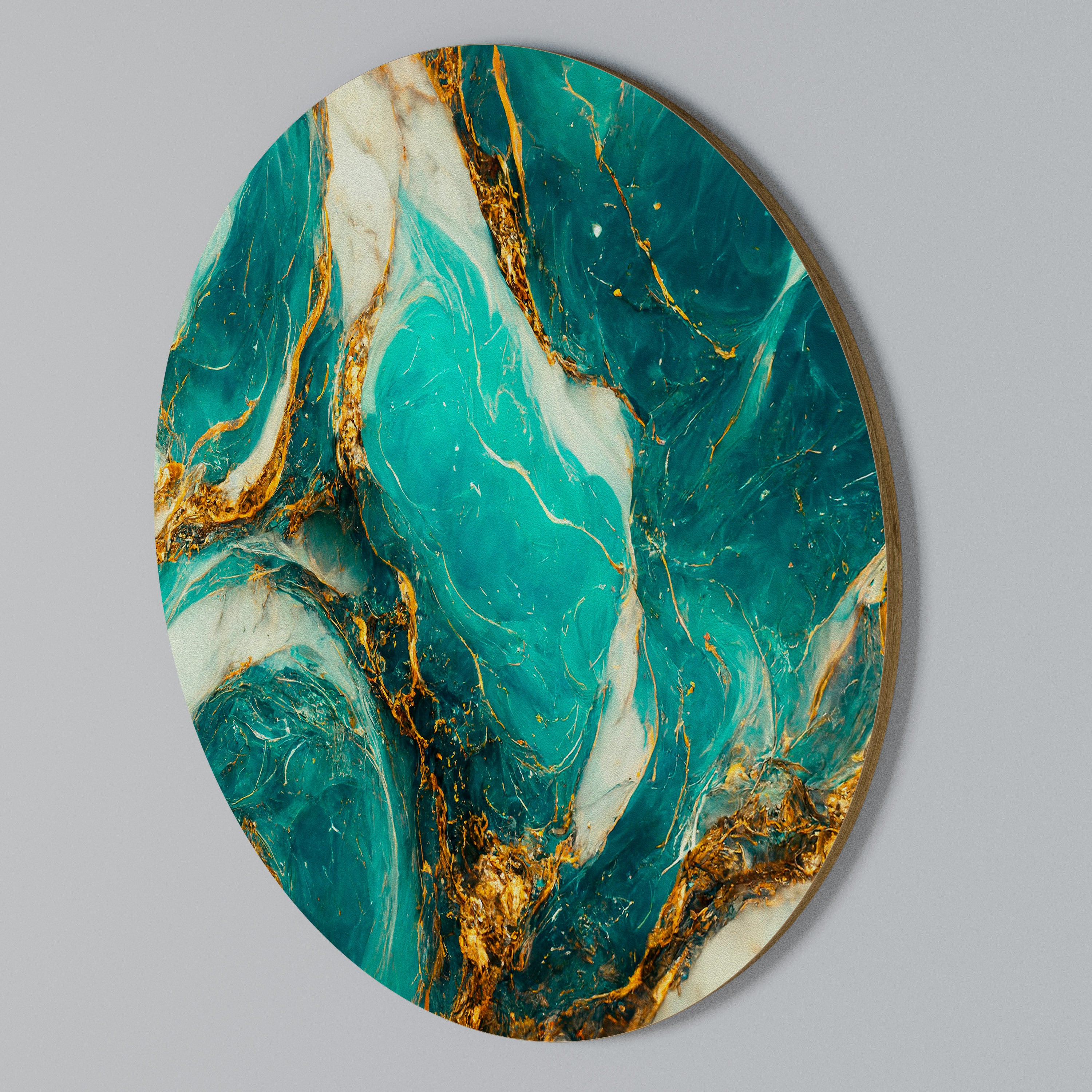 GILDED WHISPERS Arte de Parede Redonda