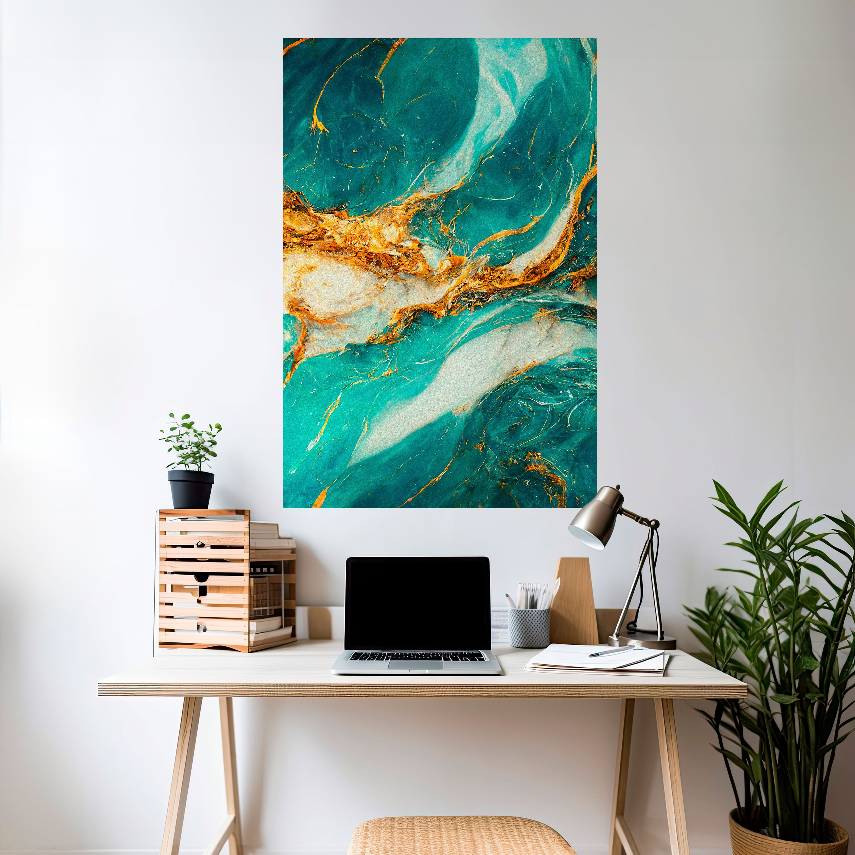 GILDED WHISPERS Peel and Stick Vertical Poster