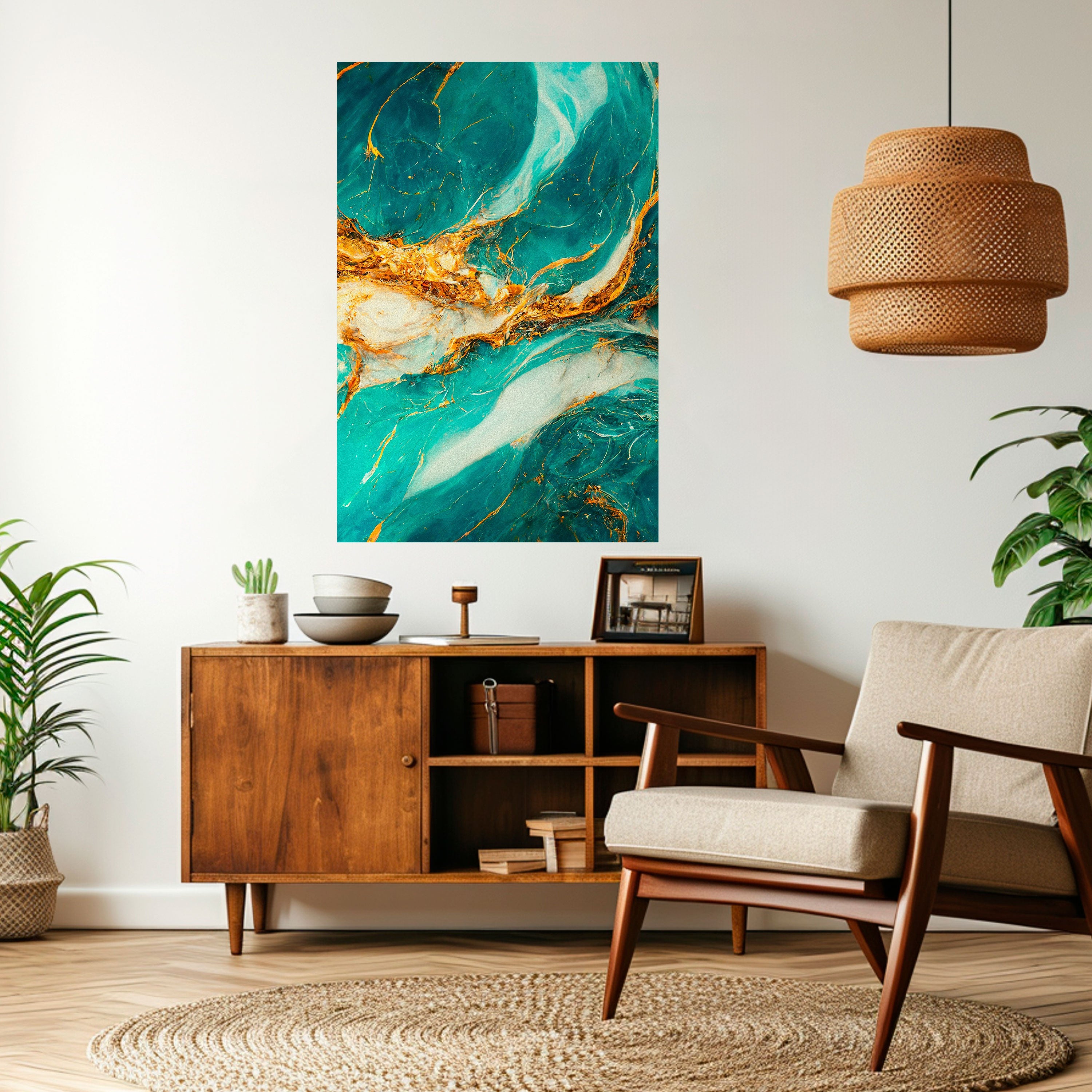 GILDED WHISPERS Peel and Stick Vertical Poster