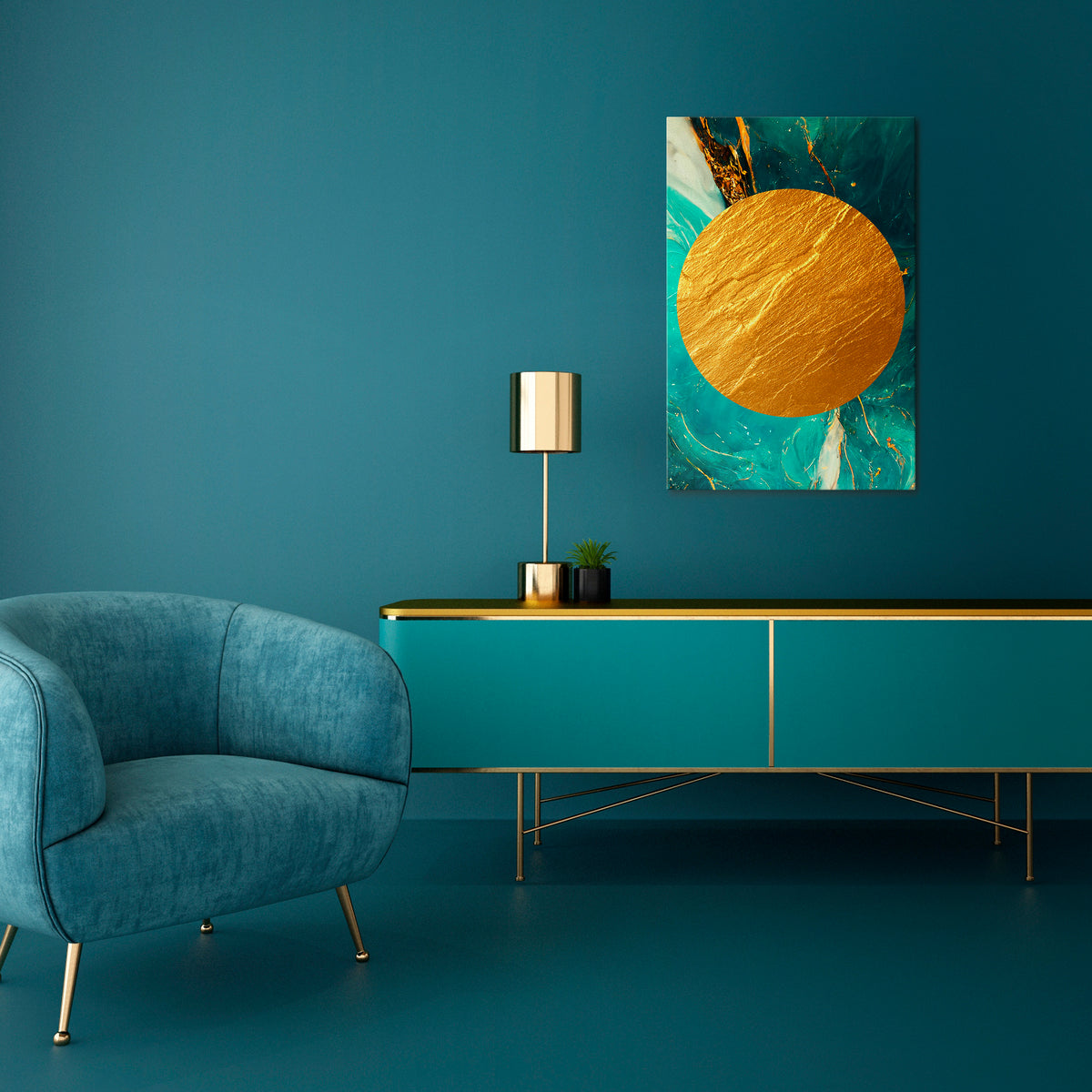 ETHEREAL AZURE Quadro em tela vertical
