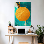 ETHEREAL AZURE Peel and Stick Vertical Poster