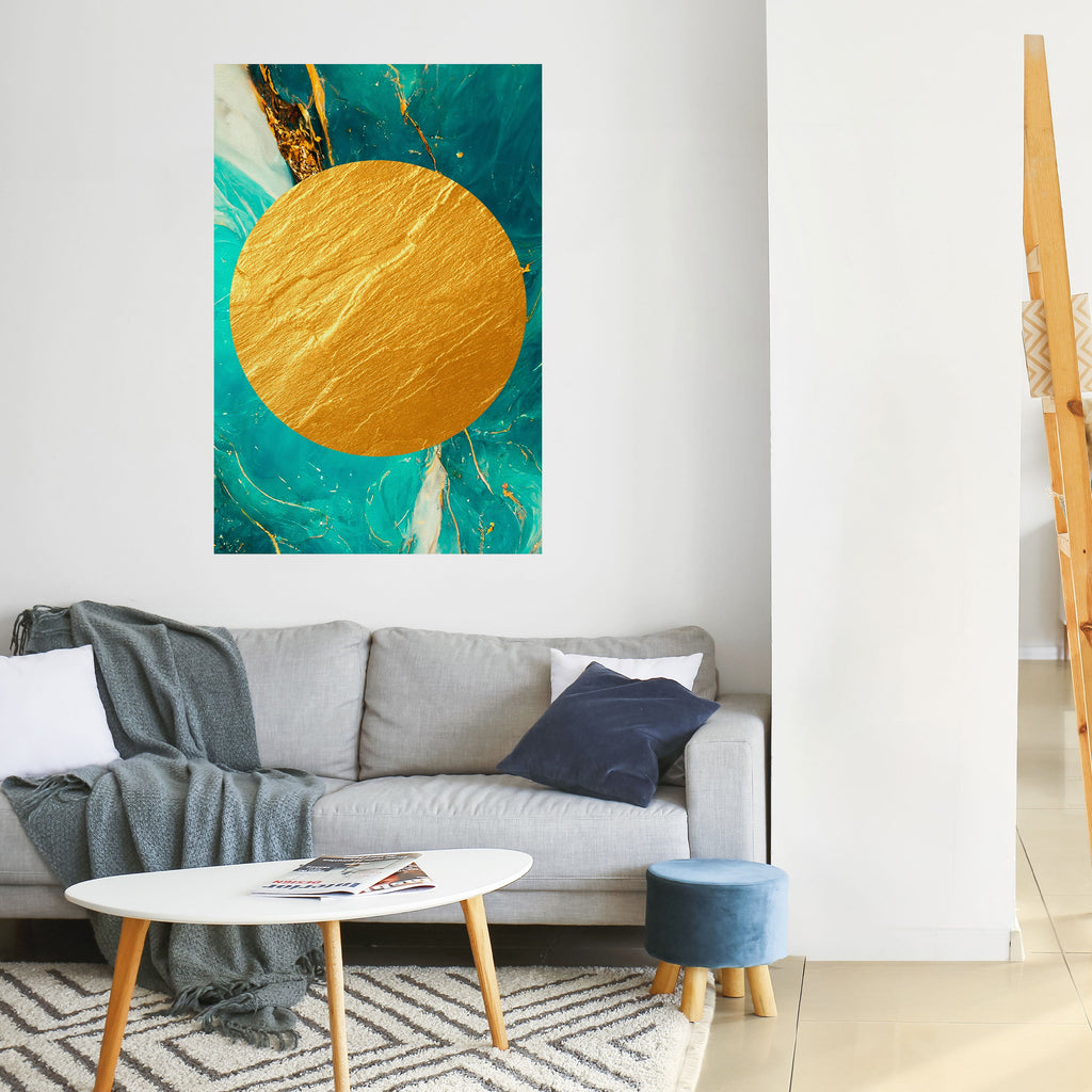 ETHEREAL AZURE Peel and Stick Vertical Poster