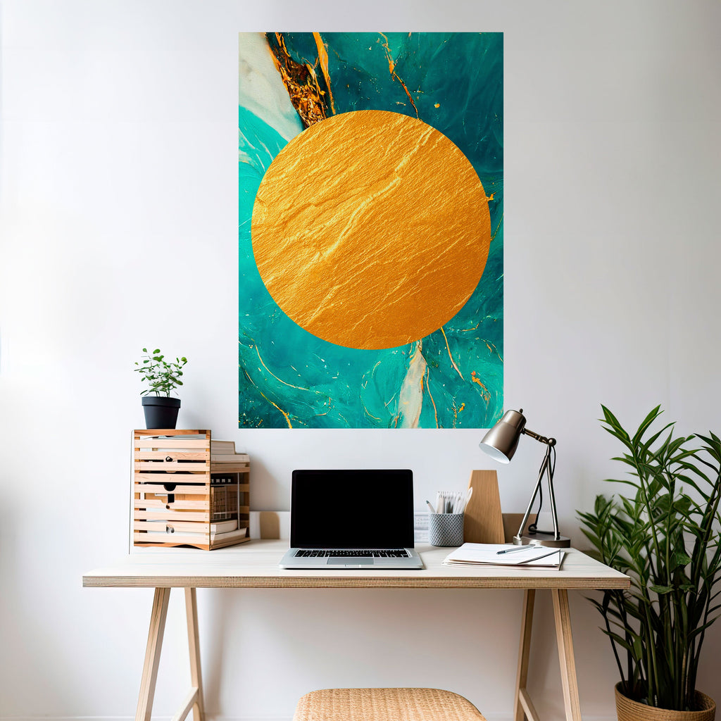 ETHEREAL AZURE Peel and Stick Vertical Poster