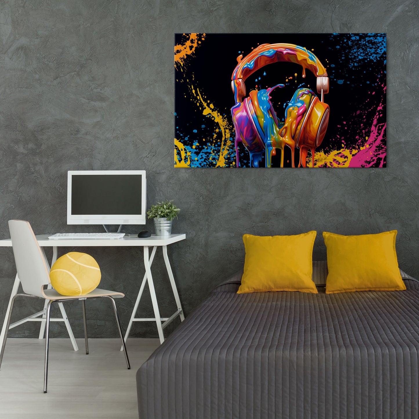 MUSIC IS MY EXTASY Horizontal Canvas Print