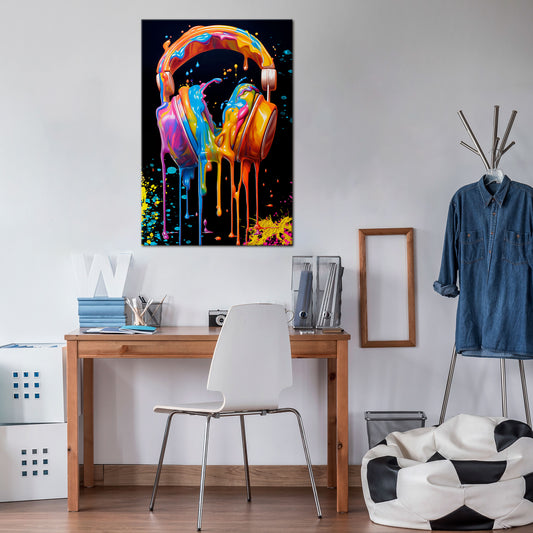 MUSIC IS MY EXTASY Vertical Canvas Print