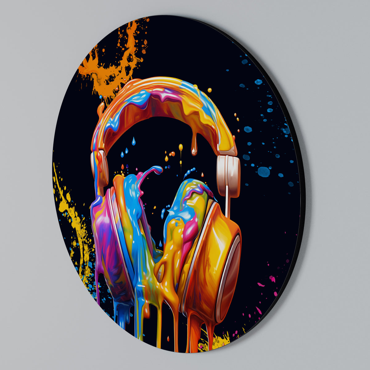 MUSIC IS MY EXTASY Arte de Parede Redonda