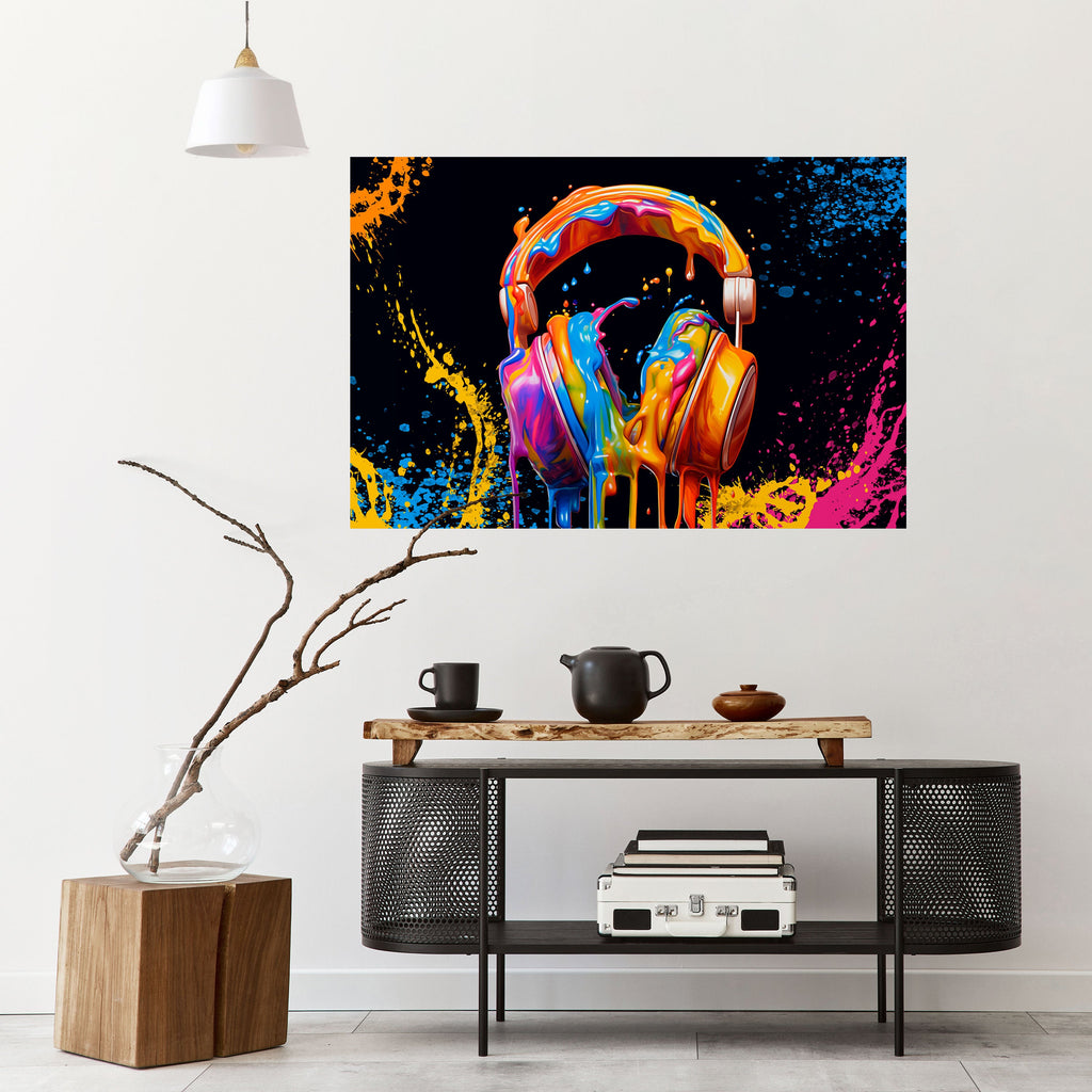 MUSIC IS MY EXTASY Poster Horizontal Autocolante