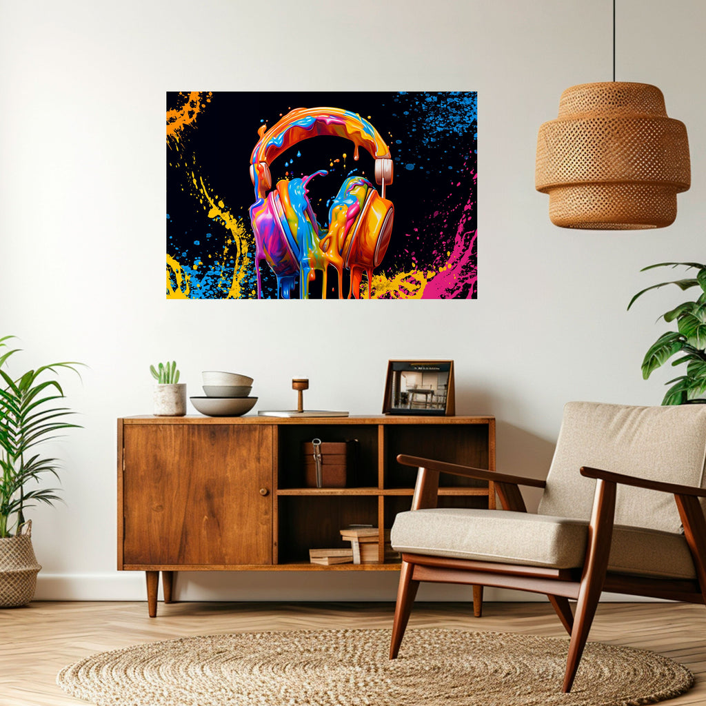 MUSIC IS MY EXTASY Poster Horizontal Autocolante