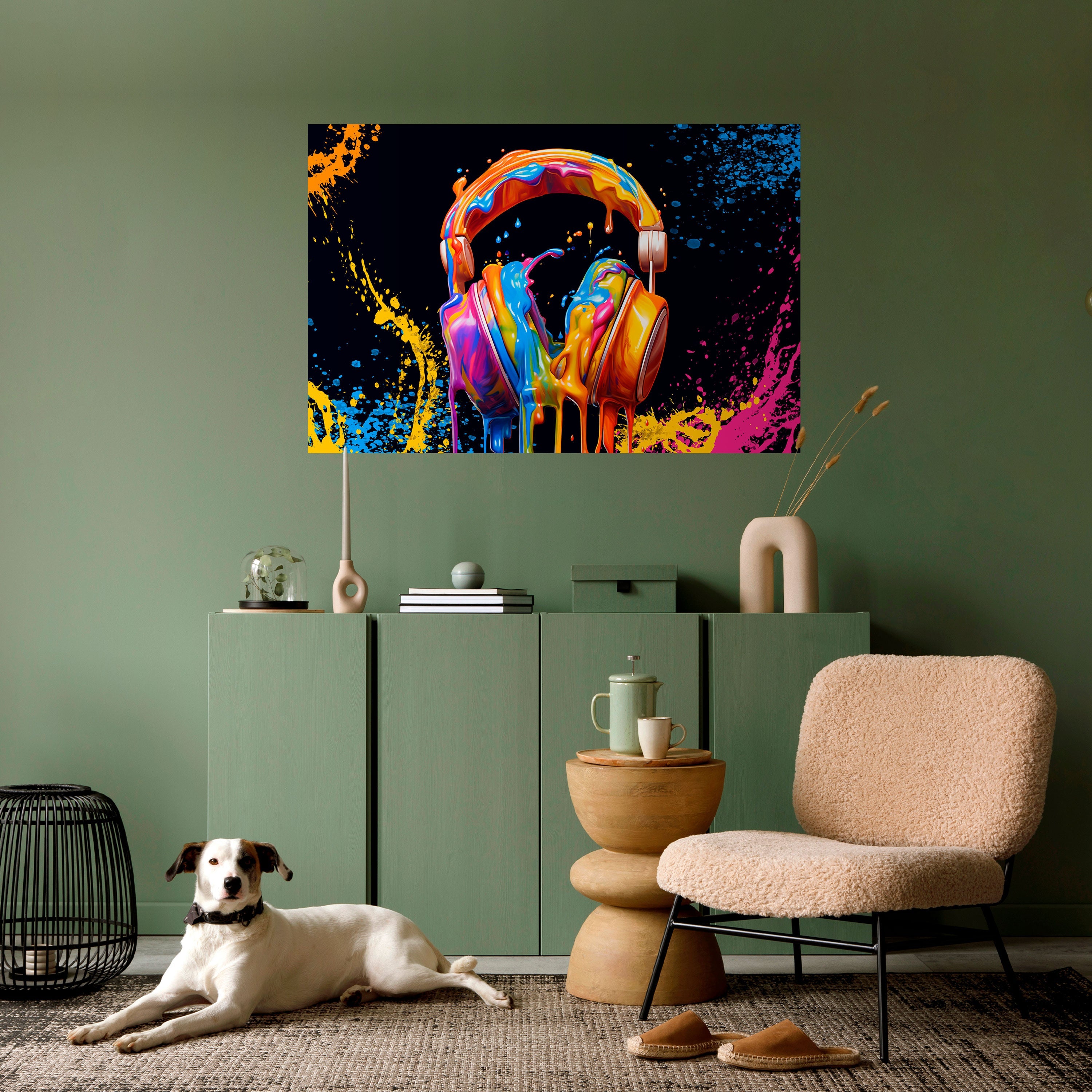 MUSIC IS MY EXTASY Poster Horizontal Autocolante