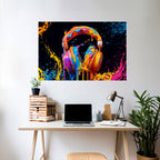 MUSIC IS MY EXTASY Poster Horizontal Autocolante