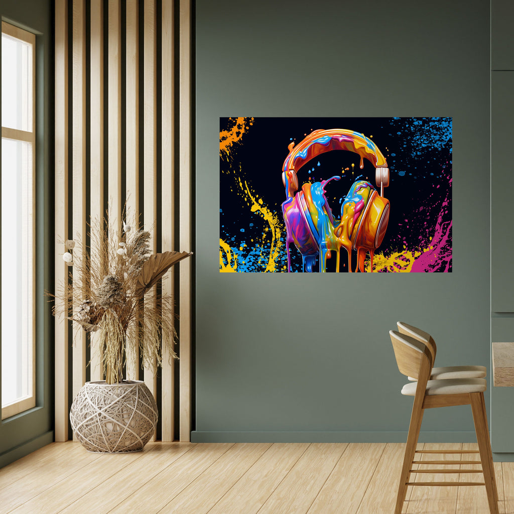 MUSIC IS MY EXTASY Poster Horizontal Autocolante